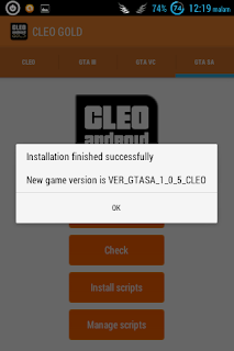 GTA : San Andreas APK + DATA Mod Cheat Cleo Tanpa PC