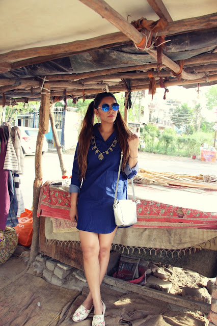 denim dress, How to style shirt dress, mirrored glasses, rural jewelry, metallic sling bag, fashion, summer fashion trends 2016, street style india, street style outfit, floral loafers,pig tails,summer hairstyles 2016,beauty , fashion,beauty and fashion,beauty blog, fashion blog , indian beauty blog,indian fashion blog, beauty and fashion blog, indian beauty and fashion blog, indian bloggers, indian beauty bloggers, indian fashion bloggers,indian bloggers online, top 10 indian bloggers, top indian bloggers,top 10 fashion bloggers, indian bloggers on blogspot,home remedies, how to