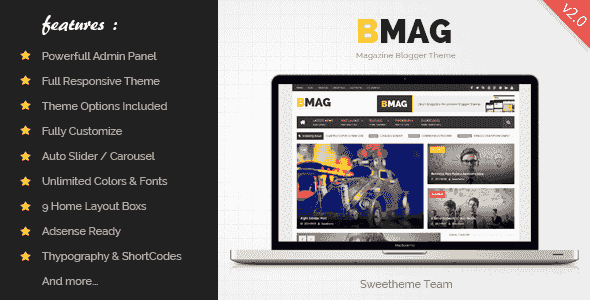 BMAG-Magazine Responsive Blogger Template Download