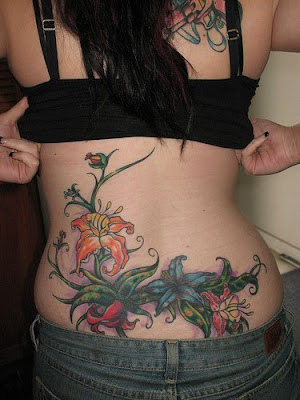 Back Tattoos - Flower Tattoos