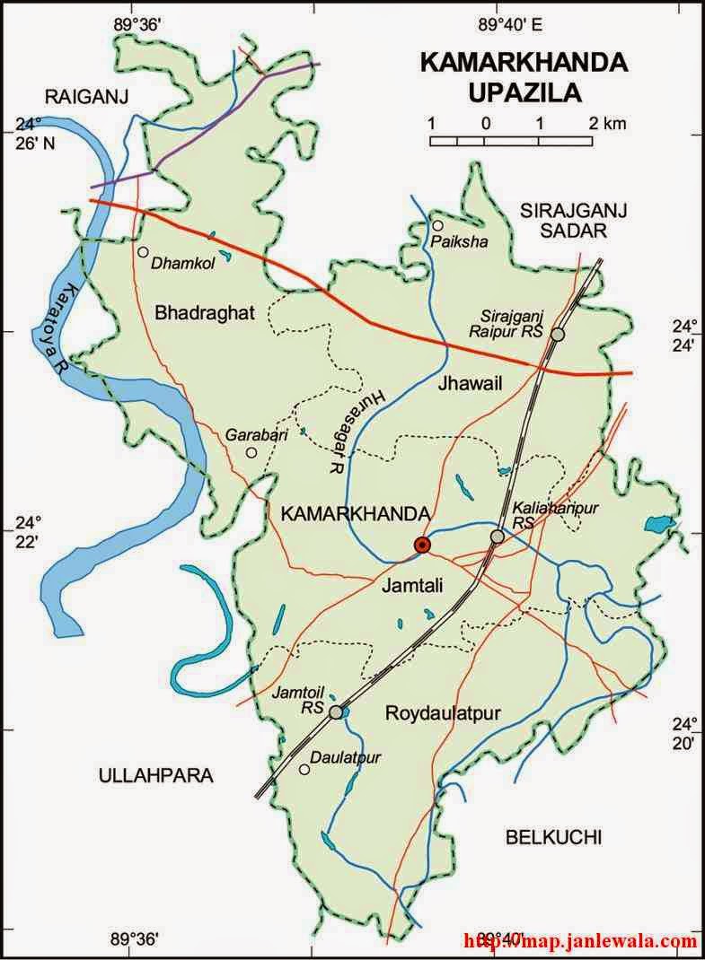 kamarkhanda upazila map of bangladesh