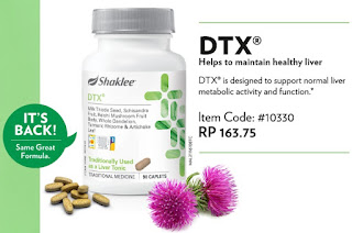 DTX Complex Shaklee Liver Kebaikan Manfaat Cara Makan Harga