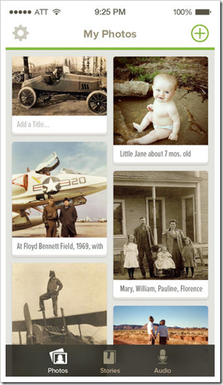 My Photos view of the FamilySearch - Memories app