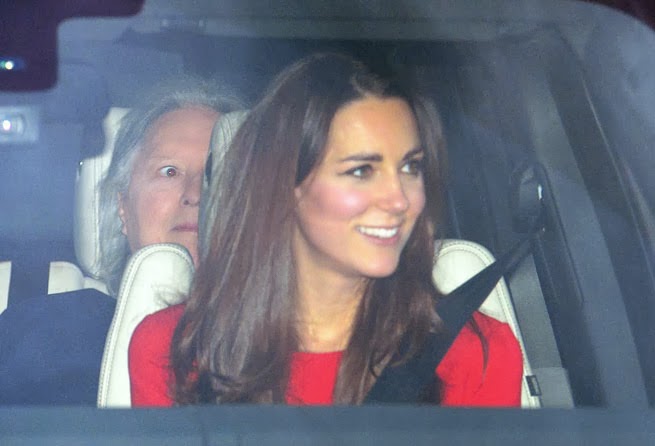 Kate Middleton, Duchess of Cambridge, In Christmas Colour