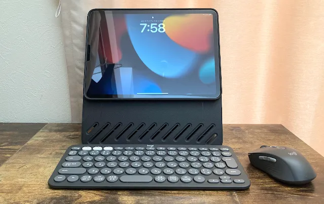 リフトアップ時にキーボードとマウスを置いた状態