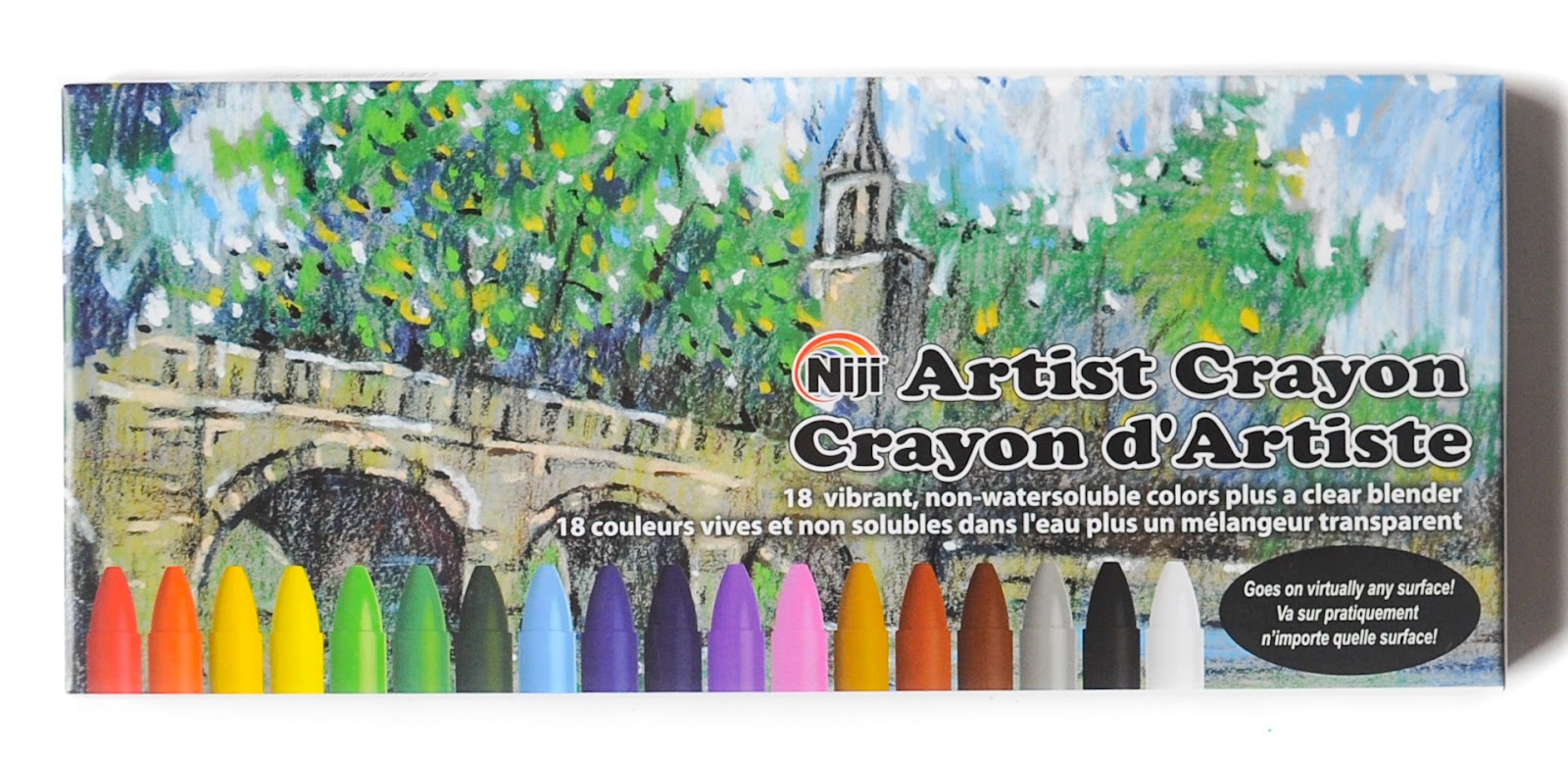 Yasutomo Niji Artist Crayon Set 18-Color Set