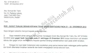 Surat Rasmi Kepada Jabatan Tenaga Kerja