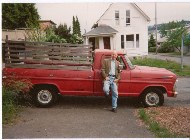 The Husband drove a yellow 1950 Ford Pick Up Truck Oh he loved that truck