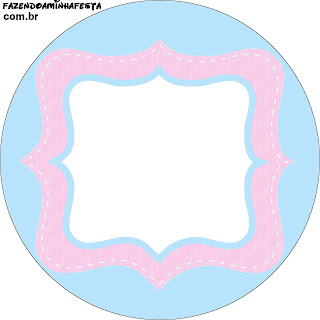 Pink and Light Blue: Free Printable Cupcake Wrappers and Toppers.