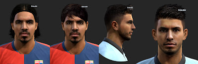 Sergio Aguero and Juan Vargas Faces by ilhan & M4rc310