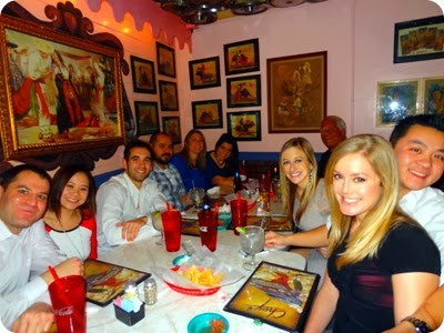 group at restaurant