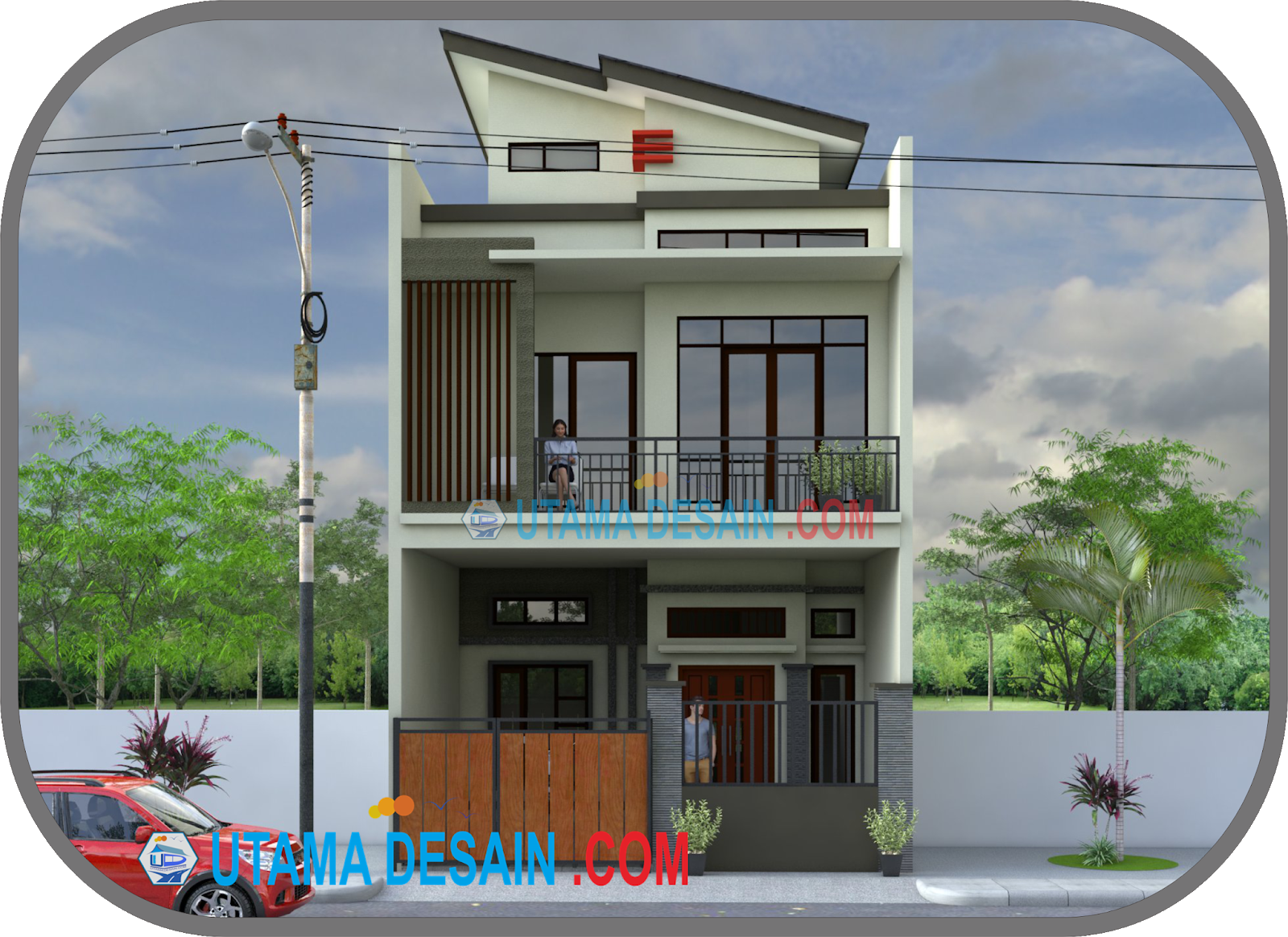 Kode B11 Desain Rumah Minimalis 2 Lantai Bapak Najib Di Tangerang Selatan