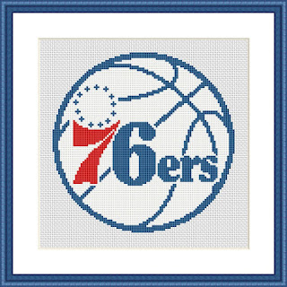 Philadelphia 76ers easy cross stitch designs - Tango Stitch