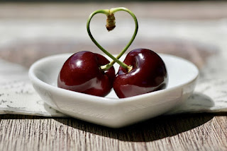 heart-shaped cherries