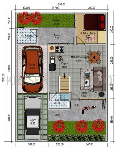 Minimalist Dream House Plan 1st Floor