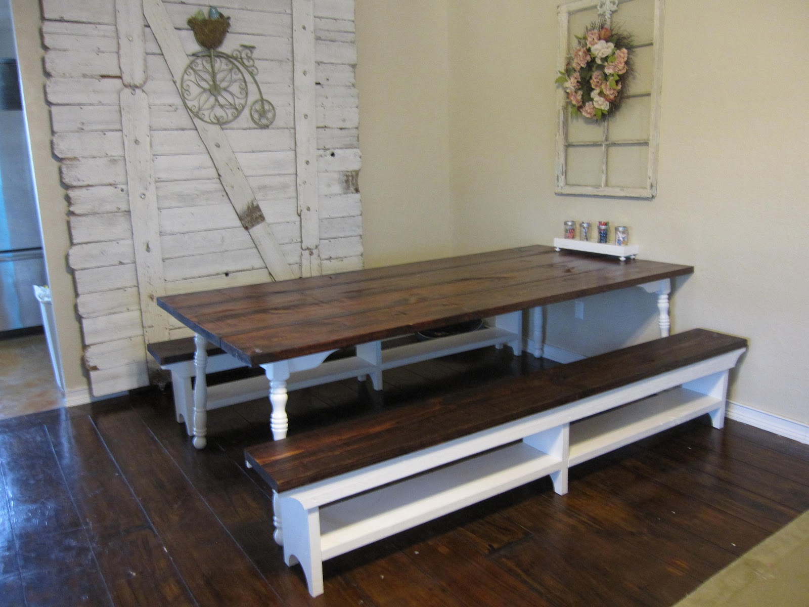 Farm Table with Benches