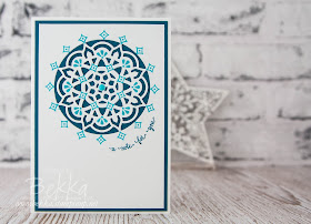 Beautiful Blues Eastern Palace Note Card.  Buy the Stampin' Up! UK Supplies you need to make this here