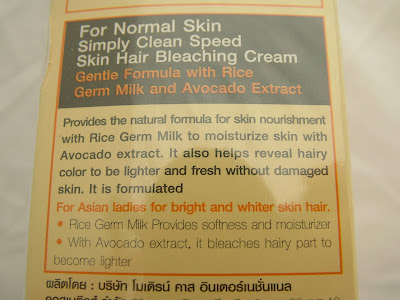 Skin Hair Bleaching Cream Clean Speed