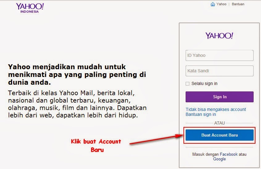 Yahoo! Mail Sign Up