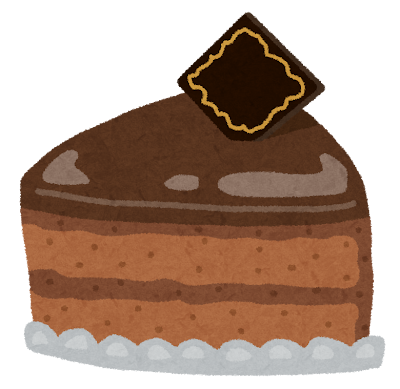 チョコレートケーキのイラスト「ザッハトルテ」