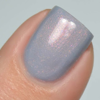 gray nail polish with pink shimmer