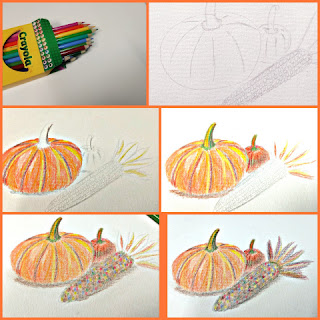 creating a masterpiece PUMPKIN DRAWING COLLAGE