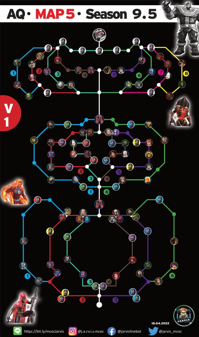 MCOC Alliance Quest (AQ) Season 9.5 - Map 5 v1