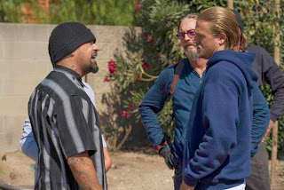 SONS OF ANARCHY Los Fantasmas recap -- Episode 608 -- Airs Tuesday, October 29, 10:00 pm e/p) -- Pictured: (L-R) Rey Gallegos as Fiasco, Tommy Flanagan as Filip 'Chibs' Telford, Charlie Hunnam as Jackson 'Jax' Teller