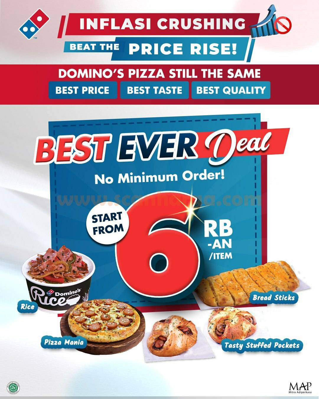 DOMINO’S PIZZA Promo Best Ever Deal harga mulai 6 Ribu-an