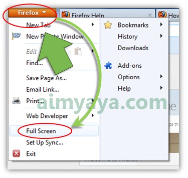  Gambar: Membuat Mozilla Firefox Full Screen