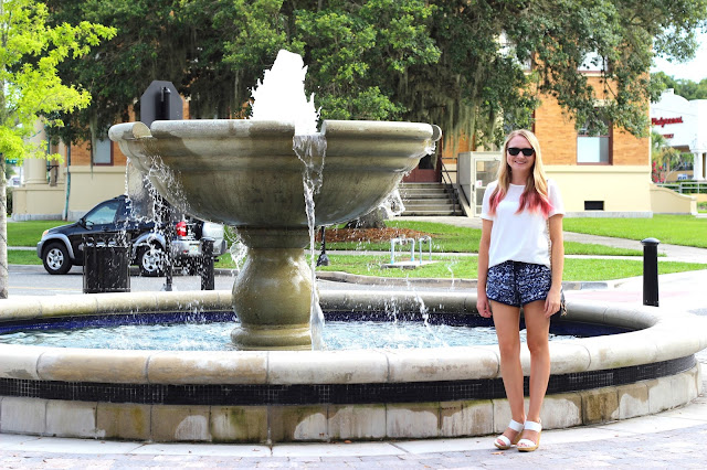 Stephanie Kamp Blog: Navy Linen Print Surf Shorts