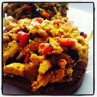 kiss me i'm vegan tempeh scramble