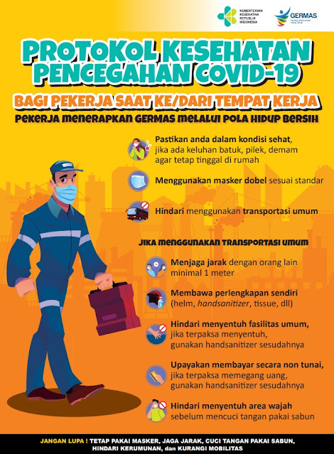 Contoh Poster Kesehatan Pencegahan Covid-19 Bagi Pekerja