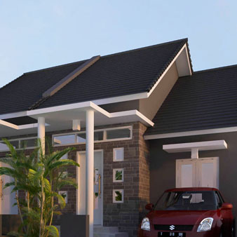 TE004 Desain Rumah 1 Lantai Lebar 6 meter