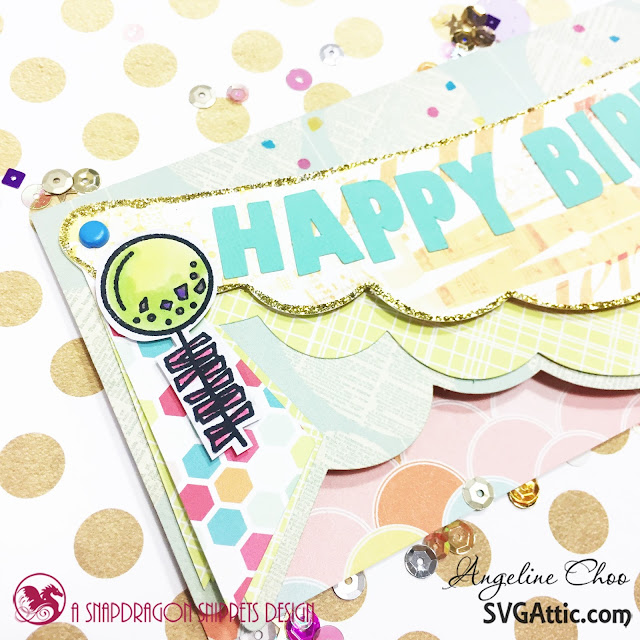 ScrappyScrappy: Birthday Celebration with SVG Attic #svgattic #scrappyscrappy #birthday #papercraft #svg #diecut 