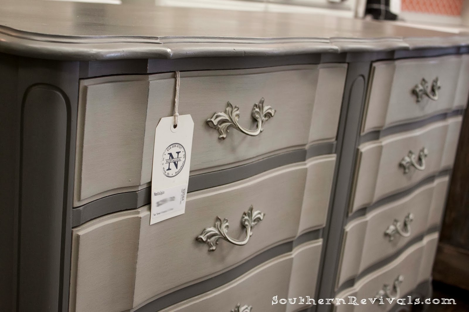 For the Love of Two Grays  Two-toned Gray Dresser 
