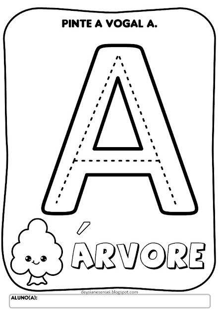Atividade de educação infantil sobre vogais, letra A, E, I, O, U. para imprimir.