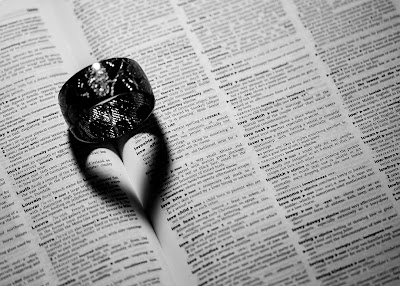 book ring and heart photographic trick