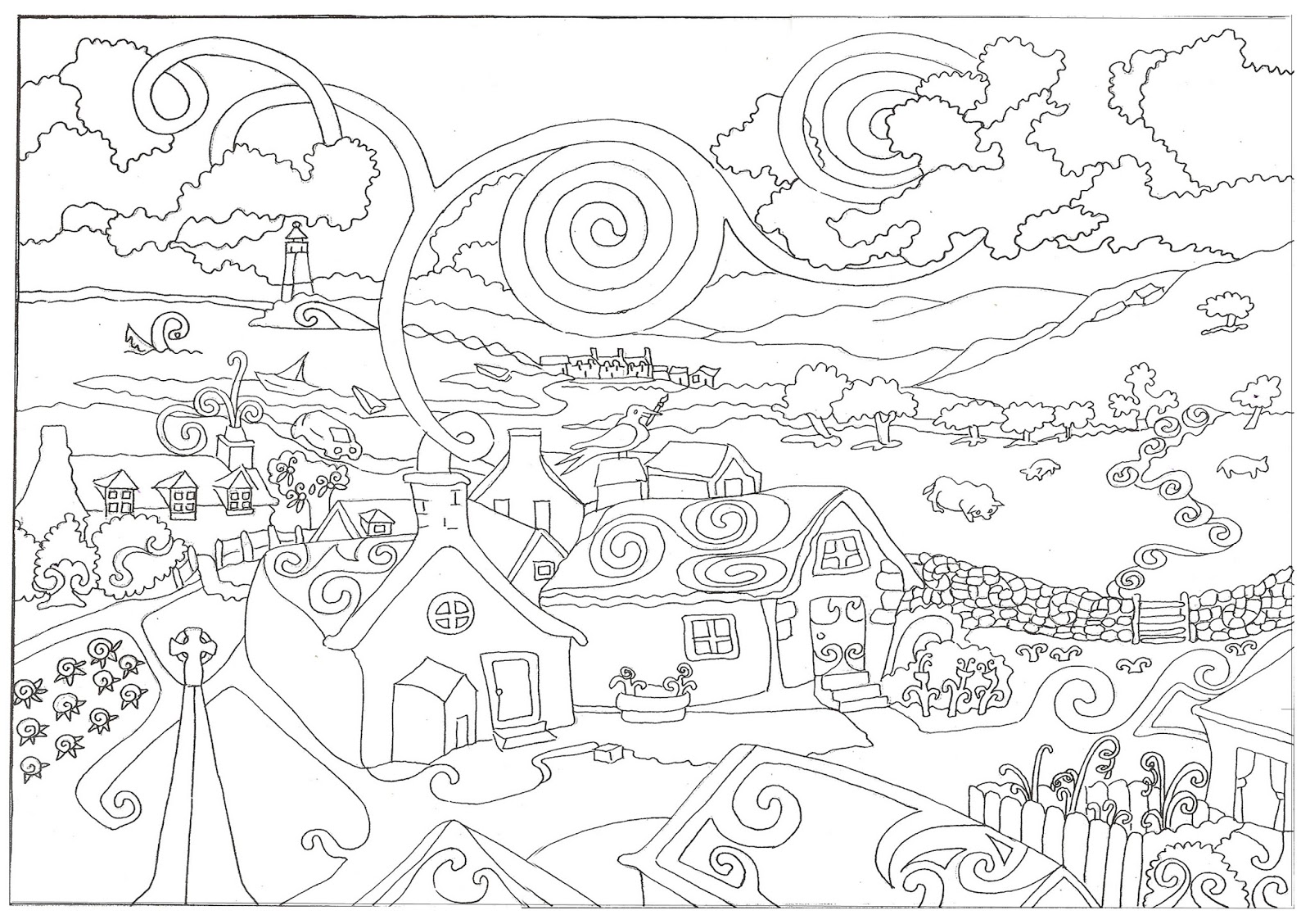  Coloring  Page  World In the Country