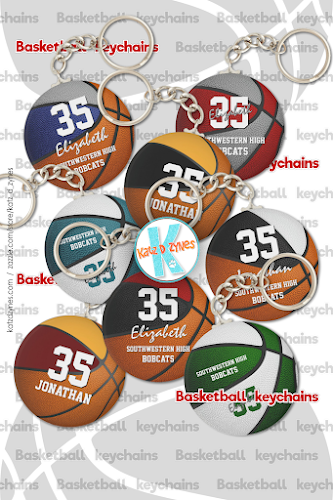 basketball keychains for girls boys - personalized sports team gifts under 10