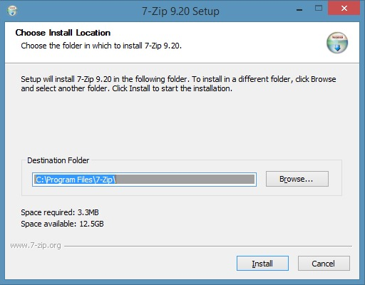 .RaR file using 7-Zip in folder - windows 8 and windows 8.1