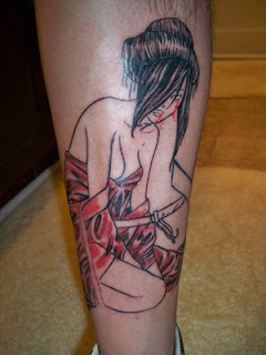 Calf Japanese Tattoos Especially Japanese Geisha Tattoo Designs With Image Calf Japanese Geisha Tattoo Gallery Picture 3