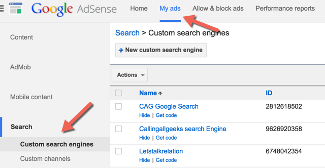 What is Google Adsense for Search