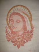 Virgen Maria. Esta preciosa imagen de la Virgen la bordé para mi mamá para . (virgen maria)