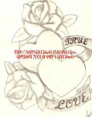 After drawing a similiar design of roses and hearts on an envelope for a 