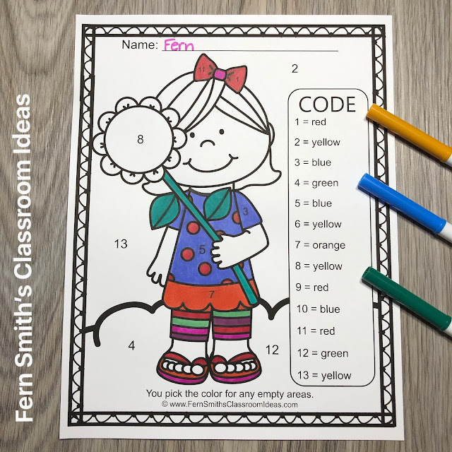 Click Here to Download this Spring Color By Number Kindergarten Know Your Numbers Freebie for Your Classroom Today!