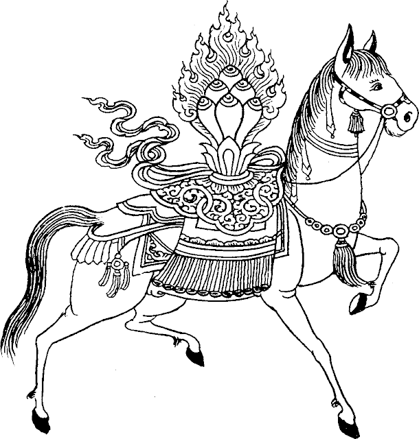 Buddhist WIND HORSE or Lung-Ta
