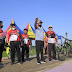 Gowes Pagi, Wali Kota Madiun Drs. H. Maidi, S.H., M.M., M.Pd Pantau Suasana Kota