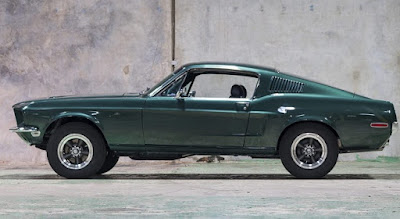 1968 Green Mustang Bullit Fastback Side Left