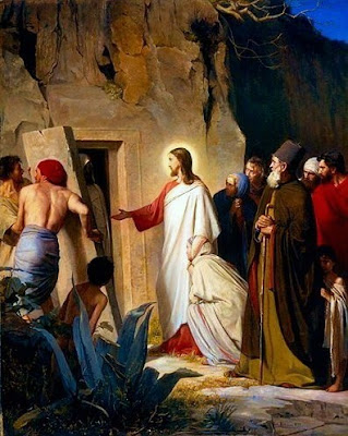 Raising of Lazarus by Jesus - Carl Bloch - 1870s Wiki Commons Images